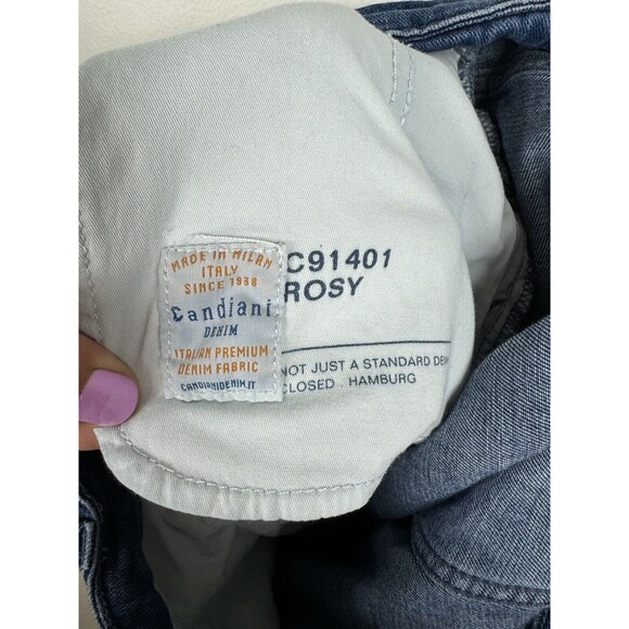 Closed Italy Rosy Wide Leg Cropped Blue Jeans Size 31 High Waisted - Picture 14 of 15